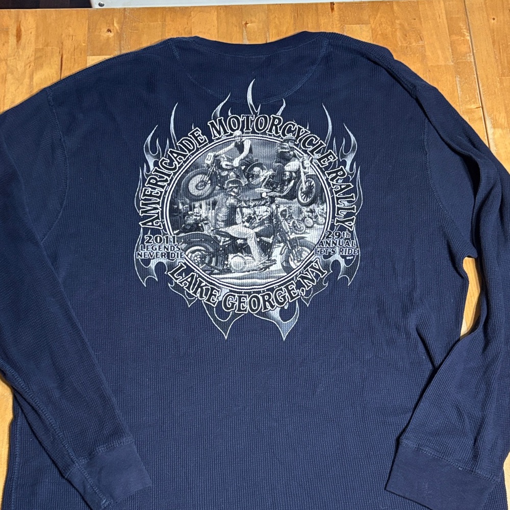 Americade 2011 Motorcycle Rally Long Sleeve Waffle Shirt